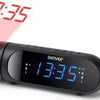 Enzo denver wekkerradio met projectie led dual alarm zwart + usb poort - 8140230