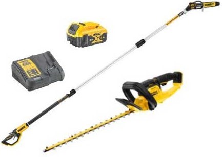 Juego telescópico Dewalt 18v xr | cortasetos y motosierras | 1x 5.0ah y cargador - dcmpsh56kit-qw - dcmpsh56kit-qw