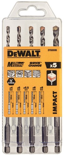 Imp dewalt accessori set di punte per muratura act 5 pezzi - dt60099-qz