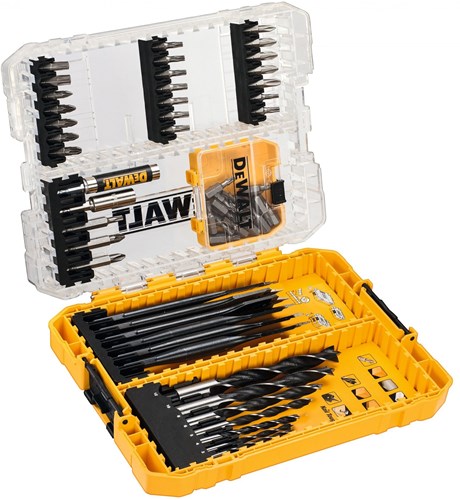 Accessori Dewalt Set di trapani rapidi e punte per legno da 57 pezzi | estremo | in tough case - dt70758-qz