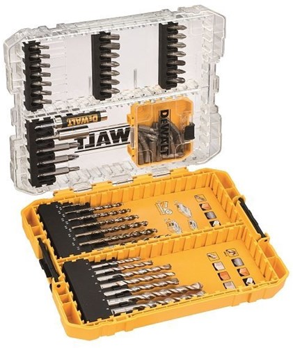 Accessori Dewalt Set di punte per cemento e metallo da 63 pezzi | estremo | hss-g | estremo 2 | in casi difficili - dt70759-qz