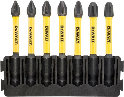 Set di punte per accessori Imp Dewalt | titolare + atto torsione | 57 mm | bitset | h1 x2, pbitset | h2x3, pbitset | h3x2-dt70818-qz