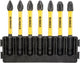 Set di punte per accessori Imp Dewalt | titolare + atto torsione | 57 mm | bitset | h1 x2, pbitset | h2x3, pbitset | h3x2-dt70818-qz