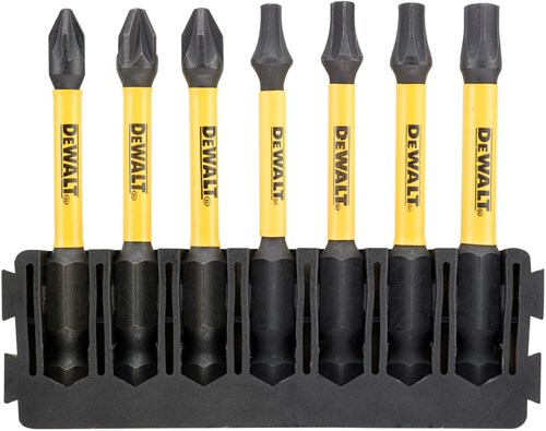 Set di punte per accessori Imp Dewalt | titolare + atto torsione | 57 mm | pz1 x1, pz2 x2, t15 x1, t20 x1, t57 x1, t30 x1 - dt70823-qz