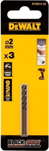 Accessori Dewalt trapano in metallo oro nero | 2mm-dt20512-qz