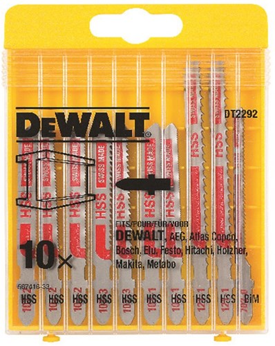 Dewalt accessoires dewalt dt2292-qz - set van brzeszczoty voor metaal - t-type uchwyt