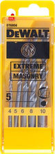 Accessori Dewalt cassetta punte per calcestruzzo extreme 5 pezzi 4,5,6,8,10mm - dt6956-qz