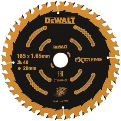 Accessori Dewalt lama sega circolare finitura 165x20x40t, tacca 1,65mm - dt10640-qz