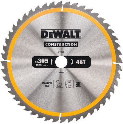 Accessori Dewalt lama sega circolare 305x30x48t, positiva 10°, tacca 3mm - dt1959-qz