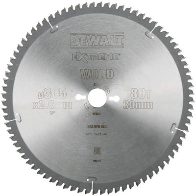 Accessori Dewalt lama per sega circolare 305x30x80t, trapezio, negativo 5°, tacca 2,6mm - dt4283-qz