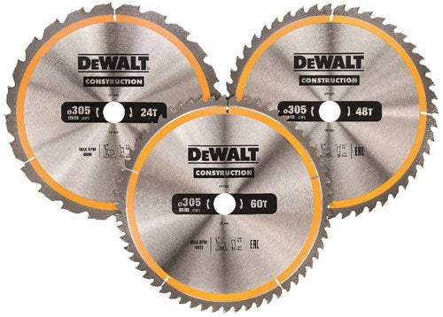 Accessori Dewalt Lame per seghe circolari, confezione da 3 | 305x30mm-dt1964-qz