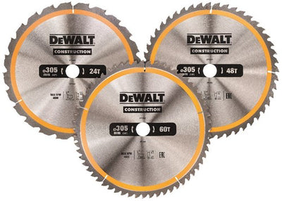 Accessori Dewalt Lame per seghe circolari, confezione da 3 | 305x30mm-dt1964-qz