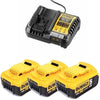 Accessori Dewalt dcb1104p3-qw | Set valori batteria 18 V: 3 batterie da 5,0 Ah + caricabatterie multiplo XR - dcb1104p3-qw