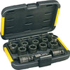 Set prese accessori Dewalt 17 pezzi (adattatore da 6,8,10,11,12,13,14,16,17,18,19,20,21,22,24,27 mm da 1 4 a 1 2) - dt7506-qz