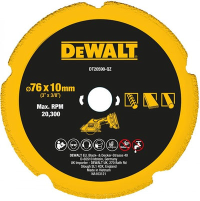 Accesorios Dewalt disco de diamante dt20590-qz | multimaterial | 76x20mm - dt20590-qz