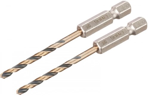 Accesorios dewalt diablillo dt20602-qz | taladro para metales | 3mm | actuar oro negro | hexadecimal | 2 piezas - dt20602-qz