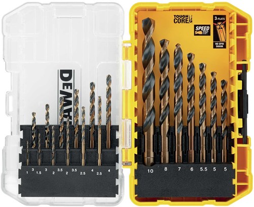 Accessori Dewalt dt70728-qz | Set di punte per metallo HSS da 19 pezzi | in custodia rigida - dt70728-qz