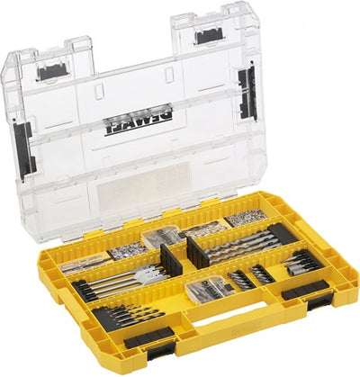 Dewalt accessoires dt70763-qz | 85-delige set, speedboren, metaalboren, sds+ beton, bits torx, tough case - dt70763-qz