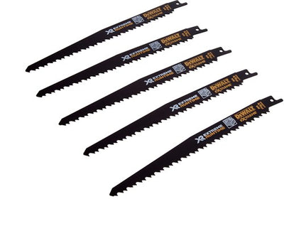 Accessori Dewalt dt99555-qz lame per seghetto alternativo xr 203mm 6tpi (5 pezzi) - dt99555-qz