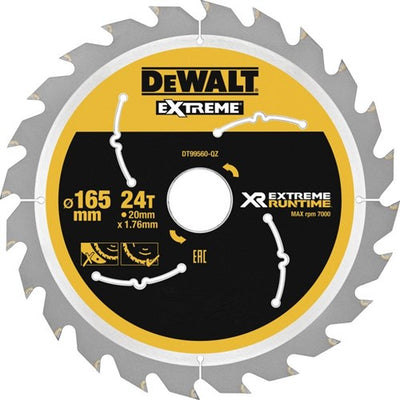Accessori Dewalt dt99560 xr lama sega circolare 165x20mm 24 denti - dt99560-qz