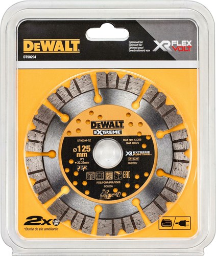 Accesorios Dewalt disco de diamante de duración extrema | segmentado | ø125 mm 22,2 mm (dcg200) - dt90294-qz