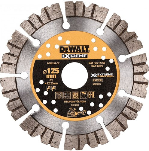 Accesorios Dewalt disco de diamante de duración extrema | segmentado | ø125 mm 22,2 mm (dcg200) - dt90294-qz
