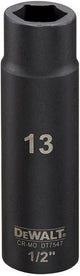 Dewalt accessoires impact dop 13mm 1 2 (lang - 78mm) - dt7547-qz
