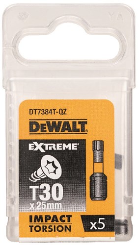 Dewalt accessoires impact torsion 25mm torx t30 - dt7384t-qz