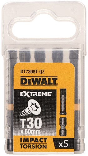 Accesorios diablillo dewalt act torsión 50mm torx t30 - dt7398t-qz