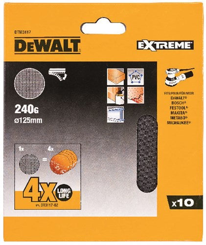 Rete accessori Dewalt rete abrasiva ø125mm k240 - dtm3117-qz