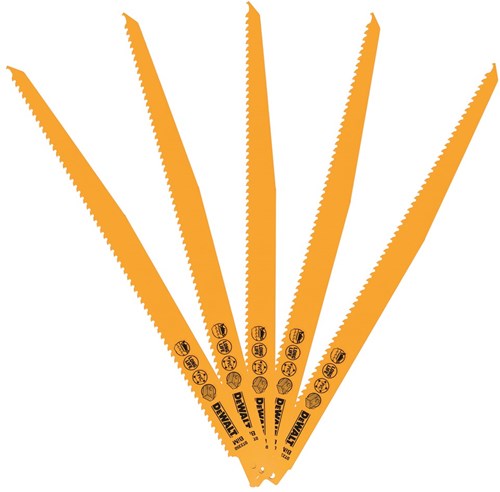 Accesorios dewalt hoja de sierra alternativa bim 305x3.6-5.1mm madera con clavos, rápida - dt2350-qz