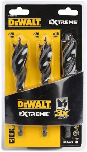Accesorios Dewalt juego de taladro rápido | tri flauta extrema | 3 piezas | 152mm-dt90237-qz