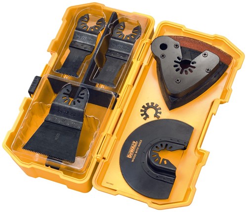 Accesorios dewalt juego de hojas de sierra con lijas 8 piezas dt20700, dt20701, dt20704, dt20705, dt20710, lijas x 3 - dt20731-qz