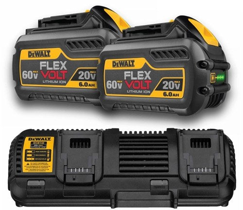 Dewalt dcb132t2-qw starter set - caricabatterie doppio dcb132 per batterie 18v e flexvolt + 2x batteria dcb546 - dcb132t2-qw