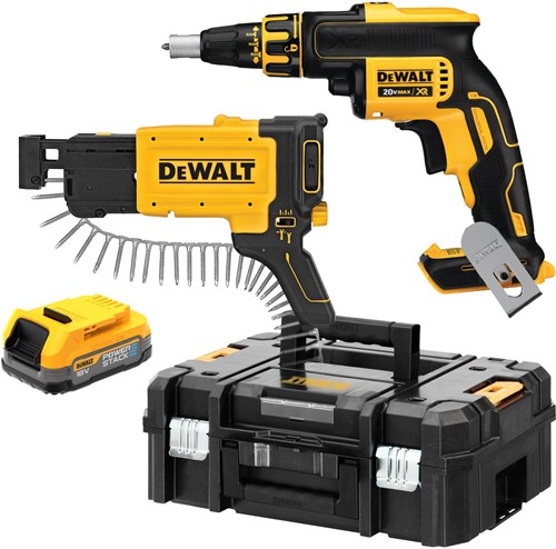 Dewalt dcf620e1k accu gipsplaatschroevendraaier | 1 4 | 18v xr powerstack | in tstak - dcf620e1k-xj