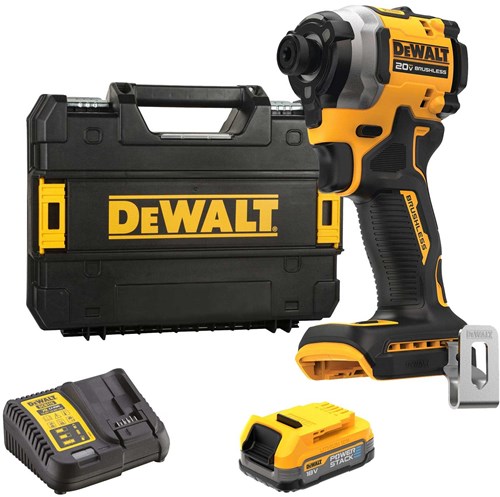 Dewalt dcf850e1t-qw - Avvitatore ad impulsi ultra compatto brushless 18v xr | 3 velocità | 1x stack di potenza in tstak - dcf850e1t-qw