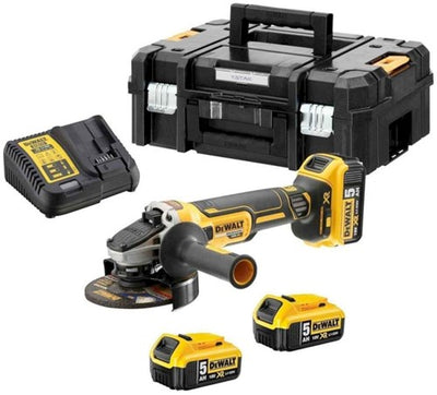Amoladora angular inalámbrica Dewalt dcg405p3 | 125 mm azul | 3x iones de litio xr 18v ​​5.0ah | +tstak - dcg405p3-qw