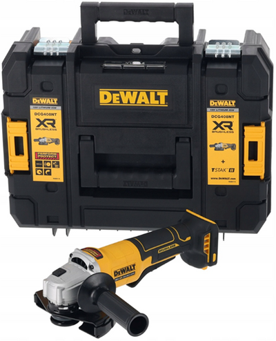 Smerigliatrice angolare a batteria Dewalt DCG408NT-XJ 18V XR | 125 mm | interruttore dell'uomo morto | senza batterie e caricabatterie in tstak - dcg408nt-xj