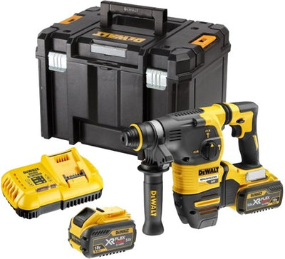 Dewalt dch333x2-qw | trapano a percussione xr flexvolt batteria sds-plus 54v 30mm 3,5j in tstak (2x batteria 9,0ah + caricabatterie rapido) - dch333x2-qw