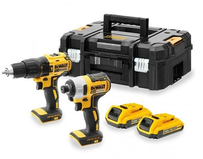 Juego combinado de batería Dewalt dck2060d2t 18v 2.0ah li-ion en estuche - dcd778 + dcf787 - dck2060d2t-qw