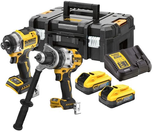 Dewalt dck2200h2t-qw | Juego combinado de batería xr 18v dcd1007 + dcf860 en tstak (2 baterías power stack de 5.0ah + cargador) - dck2200h2t-qw