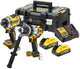 Dewalt dck2200h2t-qw | set combinato batterie xr 18v dcd1007 + dcf860 in tstak (2x batterie power stack da 5,0 Ah + caricabatterie) - dck2200h2t-qw