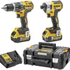 Set batterie Dewalt dck266p2t | dcd796 + dcf887 nel caso t-stak | Ioni di litio 18v 5.0ah - dck266p2t-qw