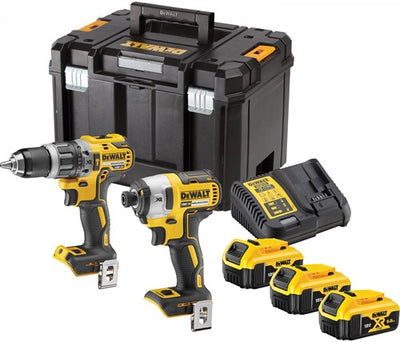 Set batterie Dewalt dck266p3t | dcd796 + dcf887 nel caso t-stak | Ioni di litio 18v 5.0ah + 3a batteria - dck266p3t-qw