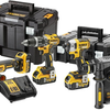 Juego de baterías Dewalt dck422p3t | dcd796 + dcf887 + dcg405 y dch273 en cajas T-stak | 18v 5.0ah li-ion - dck422p3t-qw