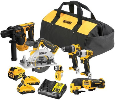 Dewalt dck611p1d2-qw | Set di valori da 6 kit senza spazzole 12 V XR (dcd701+dcf801+dcs512+dch072+dcs353+dcl510) - dck611p1d2-qw