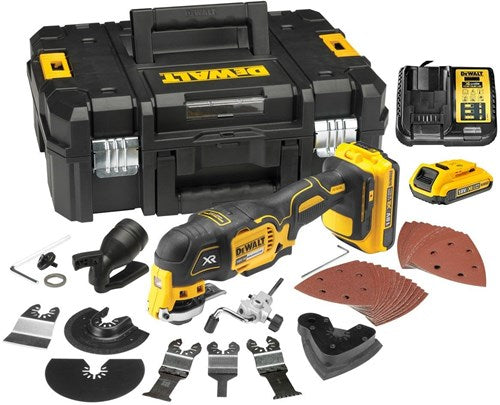 Multiherramienta oscilante a batería Dewalt dcs356d2 | conjunto | 18v | 2 x 2,0 ah de iones de litio con cargador | en tstak - dcs356d2-qw