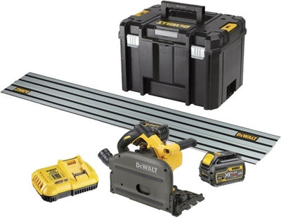 Sega circolare Dewalt dcs520t2r xr flexvolt ad immersione 54v 165mm + binario di guida - dcs520t2r-qw