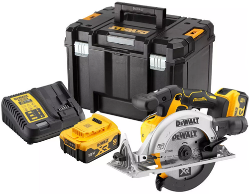 Dewalt dcs565p2 | sega circolare a batteria | xr | flexvolt | 18v | 5.0ah | ioni di litio | 185 mm di lunghezza - dcs565p2-qw