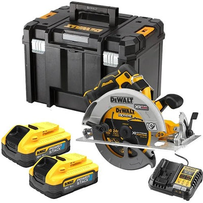 Dewalt dcs573h2t-qw - sierra circular inalámbrica | 18v xr sin escobillas fv adv | 190 mm | batería de pila de energía c2x 5.0ah | en caso tstak dcs573h2t-qw